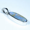 Australian Boulder Opal Silver Pendant with Silver Chain (16.5mm x 6mm) Code - Y262J