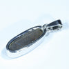 Australian Boulder Opal Silver Pendant with Silver Chain (16.5mm x 6mm) Code - Y262J