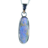 Australian Boulder Opal Silver Pendant with Silver Chain (16.5mm x 6mm) Code - Y262J