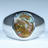 Natural Boulder Opal Matrix Mens Silver Ring - Size 14 Code - MR03