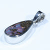 Australian Boulder Opal Silver Pendant with Silver Chain (14mm x 7mm) Code - Y293