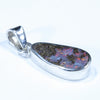 Australian Boulder Opal Silver Pendant with Silver Chain (14mm x 7mm) Code - Y293