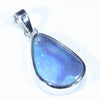 Australian Boulder Opal Silver Pendant with Silver Chain (17mm x 12mm) Code - Y281