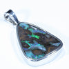 Australian Boulder Opal Silver Pendant with Silver Chain (21.5mm x 16.5mm) Code - Y271
