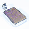 Australian Boulder Opal Silver Pendant with Silver Chain (18mm x 14mm) Code - Y274