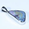 Australian Boulder Opal Silver Pendant with Silver Chain (21mm x 13mm) Code - Y273