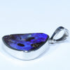 Australian Boulder Opal Silver Pendant with Silver Chain (17mm x 15.5mm) Code - Y292
