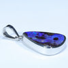 Australian Boulder Opal Silver Pendant with Silver Chain (17mm x 15.5mm) Code - Y292