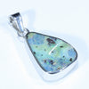 Australian Boulder Opal Silver Pendant with Silver Chain (16.5mm x 12mm) Code - Y287