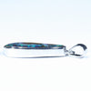 Australian Boulder Opal Silver Pendant with Silver Chain (21.5mm x 5.5mm) Code - Y282