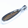 Australian Boulder Opal Silver Pendant with Silver Chain (21.5mm x 5.5mm) Code - Y282