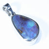 Australian Boulder Opal Silver Pendant with Silver Chain (16mm x 10mm) Code - Y279