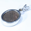 Australian Boulder Opal and Diamond Silver Pendant with Silver Chain (13mm x 10.5mm)  Code - Y278