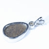 Australian Boulder Opal and Diamond Silver Pendant with Silver Chain (13mm x 8.5mm)  Code - Y289