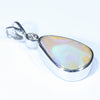 Australian Boulder Opal and Diamond Silver Pendant with Silver Chain (13mm x 9mm)  Code - Y270
