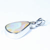 Australian Boulder Opal and Diamond Silver Pendant with Silver Chain (13mm x 9mm)  Code - Y270