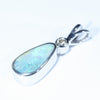 Sterling Silver - Solid Queensland Boulder Opal - Natural Diamond