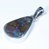 Australian Boulder Opal Silver Pendant with Silver Chain (15.5mm x 10mm) Code - Y286