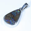 Australian Boulder Opal Silver Pendant with Silver Chain (15.5mm x 10mm) Code - Y286