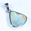 Australian Boulder Opal Silver Pendant with Silver Chain (14mm x 14mm) Code - Y290