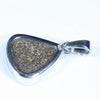 Australian Boulder Opal Silver Pendant with Silver Chain (14mm x 14mm) Code - Y290