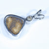 Australian Boulder Opal and Diamond Silver Pendant with Silver Chain (8.5mm x 10mm)  Code - Y219