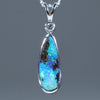 Silver Opal Pendant - Natural Australian Solid Queensland Opal 
