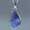 Natural Australian Boulder Opal Silver Pendant