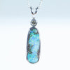 Natural Australian Boulder Opal Solver and Diamond Pendant