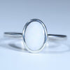 Coober Pedy White Opal Silver Ring - Size 9.75 Code CC11