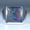 Natural Boulder Opal Matrix Mens Silver Ring - Size 14(Z+3) Code - MR46