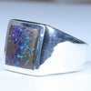 Natural Boulder Opal Matrix Mens Silver Ring - Size 14(Z+3) Code - MR46