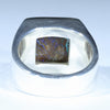 Natural Boulder Opal Matrix Mens Silver Ring - Size 14(Z+3) Code - MR46
