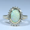 Unique Pipe Opal Gold and Diamond Ring - Australian Opal Shop