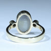 Lightning Ridge Solid Opal and Diamond Gold Ring - Size 7.75 US Code - EM299