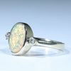 10k Gold - Solid Coober Pedy Crystal Opal - Natural Diamonds