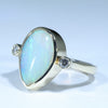 10k Gold - Solid Queensland Boulder Opal - Natural Diamonds