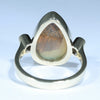 Natural Solid Australian Boulder Opal and Diamond Gold Ring - Size 7.75  US Code - T23