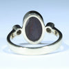 Queensland Boulder Solid Opal and Diamond Gold Ring - Size 7 US Code - T13