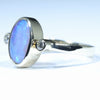Lightning Ridge Solid Opal and Diamond Gold Ring - Size 6.75 US Code - T21
