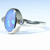 10k Gold - Solid Lightning Ridge Opal - Natural Diamonds