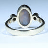 Natural Solid Australian Boulder Opal and Diamond Gold Ring - Size 6.75  US Code - T22