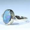 Natural Solid Australian Boulder Opal and Diamond Gold Ring - Size 6.75  US Code - T22
