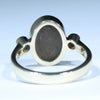 Natural Solid Australian Boulder Opal and Diamond Gold Ring - Size 6.75  US Code - T22