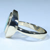 Lightning Ridge Solid Opal and Diamond Gold Ring - Size 7 US Code - EM300