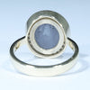 Lightning Ridge Solid Opal and Diamond Gold Ring - Size 7 US Code - EM300
