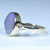 Natural Solid Australian Boulder Opal and Diamond Gold Ring - Size 6.5  US Code - T47