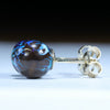Natural Australian Opal Matrix Gold Earring Studs (8mm) Code W40