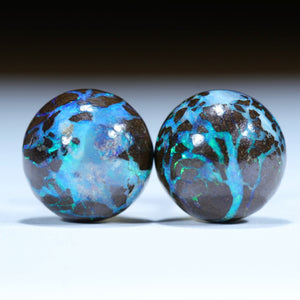 Natural Australian Gold Opal Matrix Stud Earrings