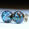 Gold Opal Matrix Ball Studs - Australian Opal Shop - Gold Coast - Qld